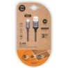 TEC2023-CABLE TECHONE USB-USB-C GRIS 2 m. precio por 1 unidades