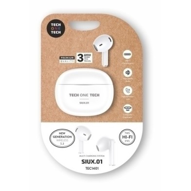 TEC1401-AURICULARES TECHONE SIUX.01 BLUET. BLANC precio por 1 unidades