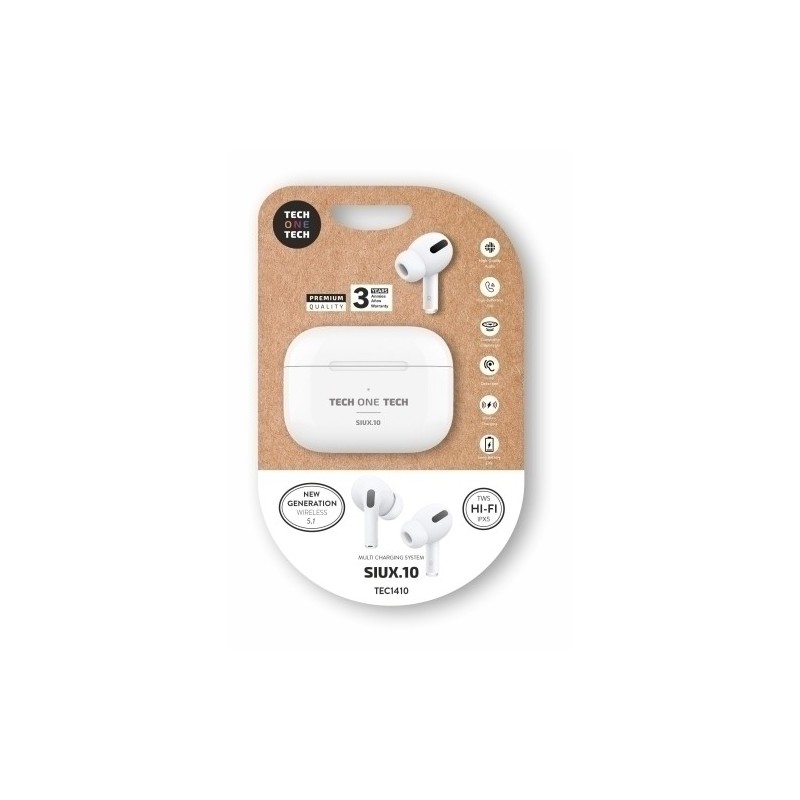 TEC1410-AURICULARES TECHONE SIUX.10 BLUET. BLANC precio por 1 unidades