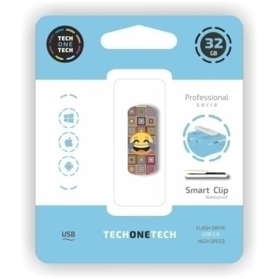 TEC4403-32-MEMORIA USB 32GB TECHONE EMOJI ME PARTO precio por 1 unidades