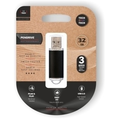 TEC3008-32-MEMORIA USB 32GB TECHONE BASIC NEGRO precio por 1 unidades