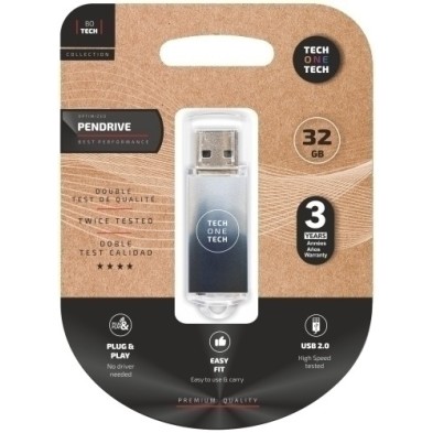 TEC4604-32-MEMORIA USB 32GB TECHONE BASIC BLACK&WHI precio por 1 unidades