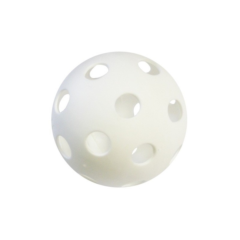 24435P.002.100-PELOTA HOCKEY/FLOORBALL C/AGUJEROS 100mm precio por 5 unidades