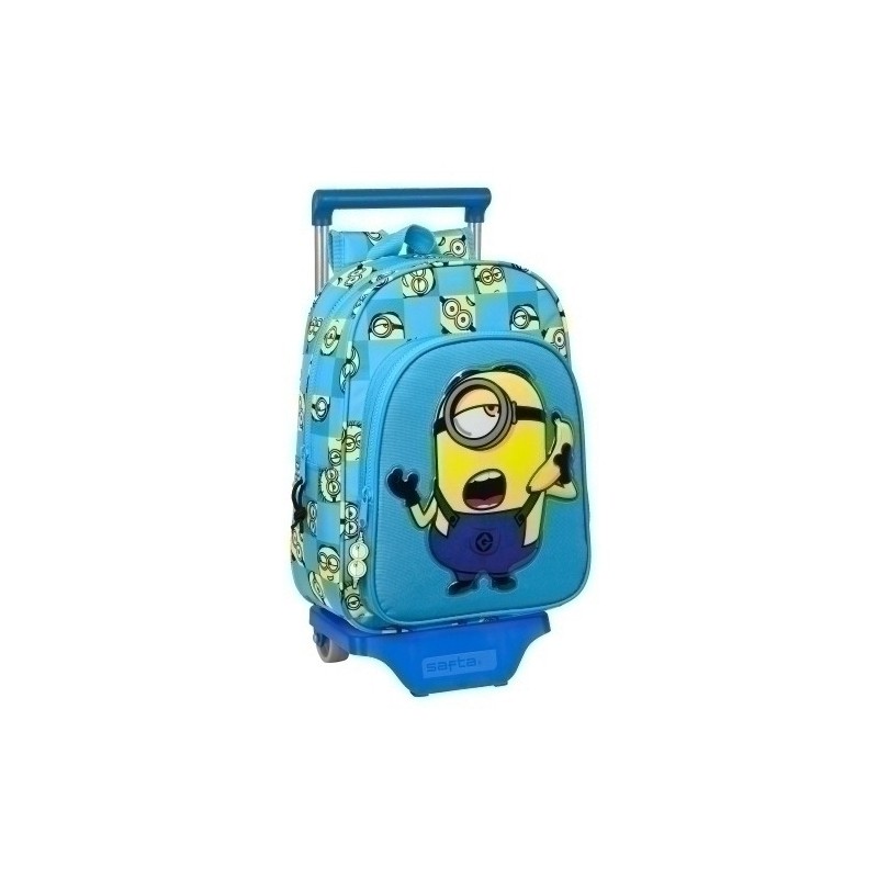 612228020-SAFTA-MINIONS MOCHILA 185 C/CARRO precio por 1 unidades