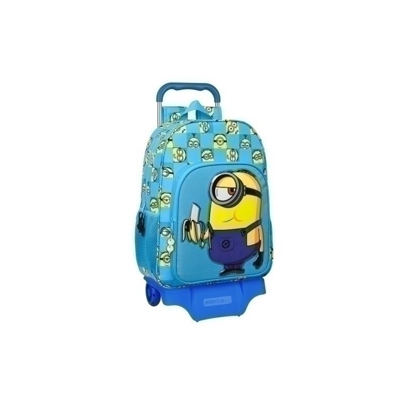 612228313-SAFTA-MINIONS MOCHILA 180 C/CARRO precio por 1 unidades