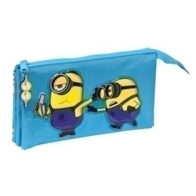812228744-SAFTA-MINIONS PORTATODO TRIPLE precio por 1 unidades