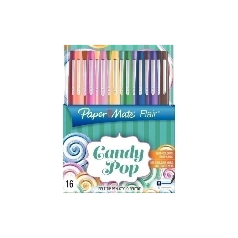 2061395/1985621-ROTUL.PAPERMATE NYLON  CANDY POP B/16 precio por 1 unidades