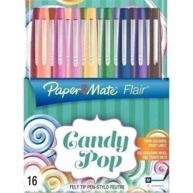 2061395/1985621-ROTUL.PAPERMATE NYLON  CANDY POP B/16 precio por 1 unidades