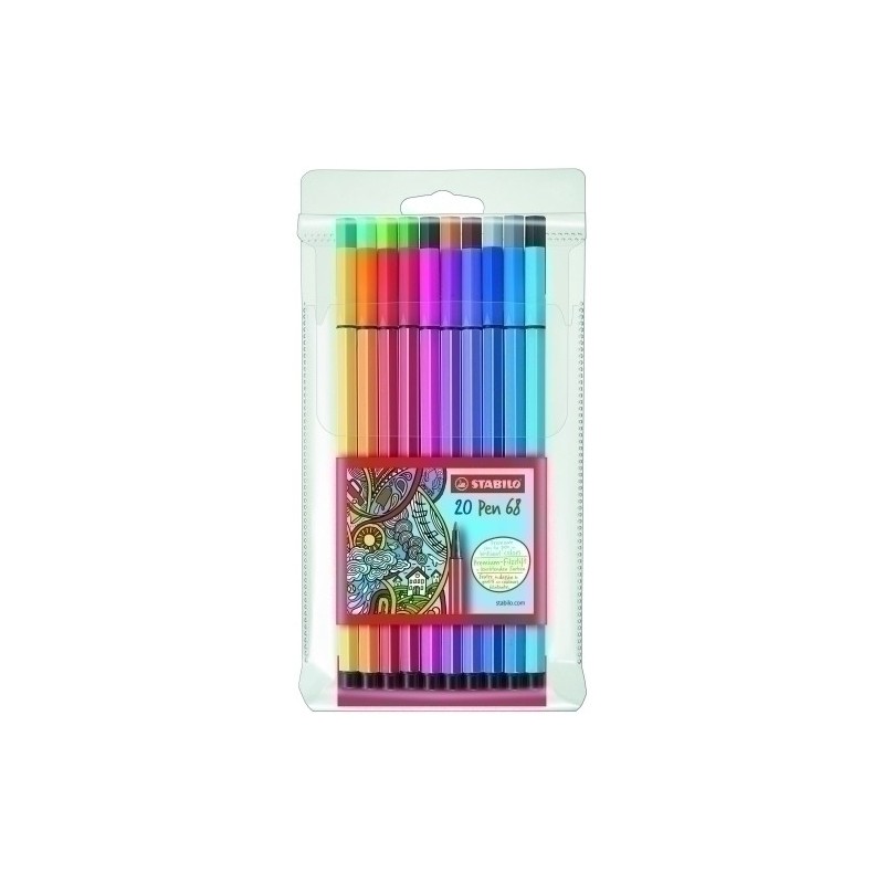 6820/PL-ROTUL.STABILO PEN 68 ESTUCHE 20 precio por 5 unidades