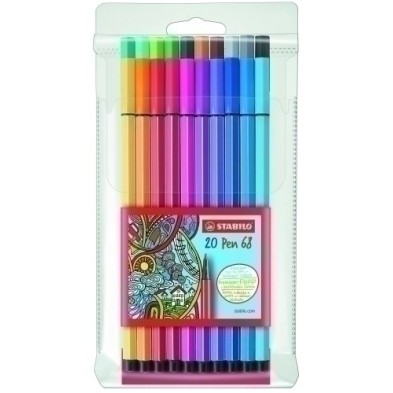 6820/PL-ROTUL.STABILO PEN 68 ESTUCHE 20 precio por 5 unidades