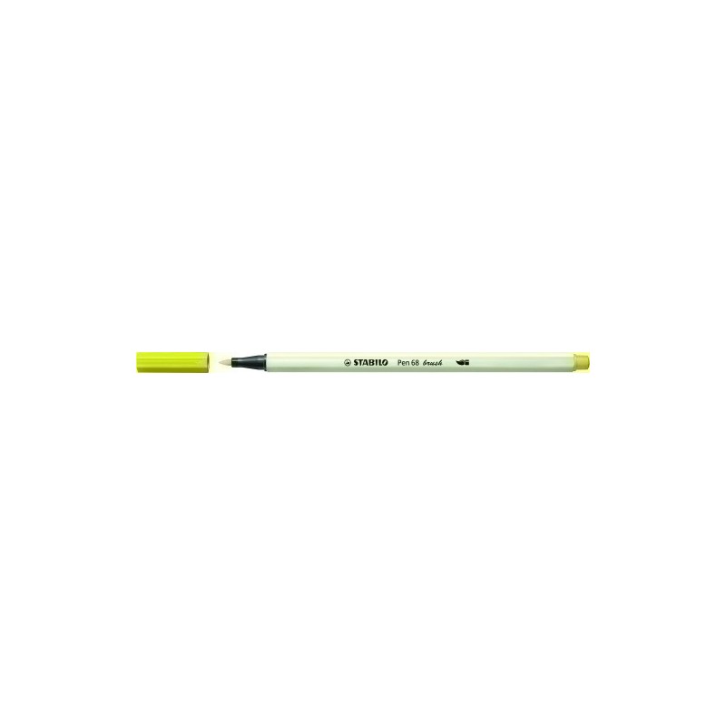 568/24-ROTUL.STABILO PEN 68  BRUSH AMARILLO FL. precio por 10 unidades