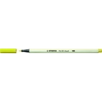 568/24-ROTUL.STABILO PEN 68  BRUSH AMARILLO FL. precio por 10 unidades