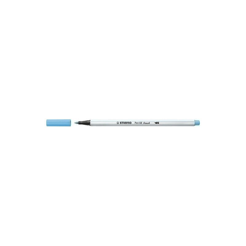 568/31-ROTUL.STABILO PEN 68  BRUSH AZUL FL. precio por 10 unidades