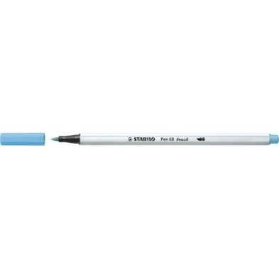 568/31-ROTUL.STABILO PEN 68  BRUSH AZUL FL. precio por 10 unidades