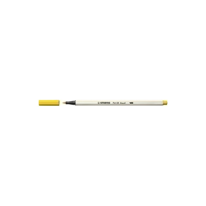 568/44-ROTUL.STABILO PEN 68  BRUSH AMARILLO precio por 10 unidades