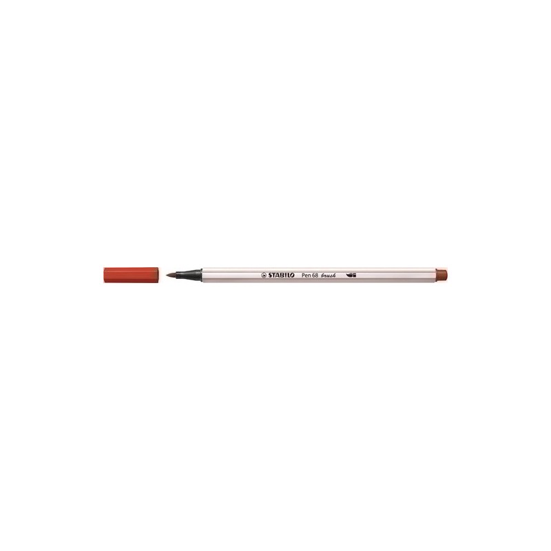 568/48-ROTUL.STABILO PEN 68  BRUSH CARMIN precio por 10 unidades