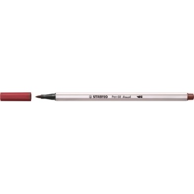568/50-ROTUL.STABILO PEN 68  BRUSH ROJO OSC. precio por 10 unidades