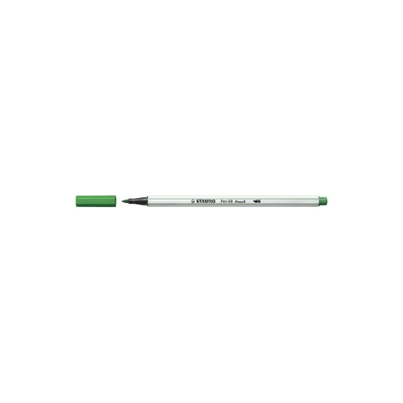 568/36-ROTUL.STABILO PEN 68  BRUSH VERDE precio por 10 unidades