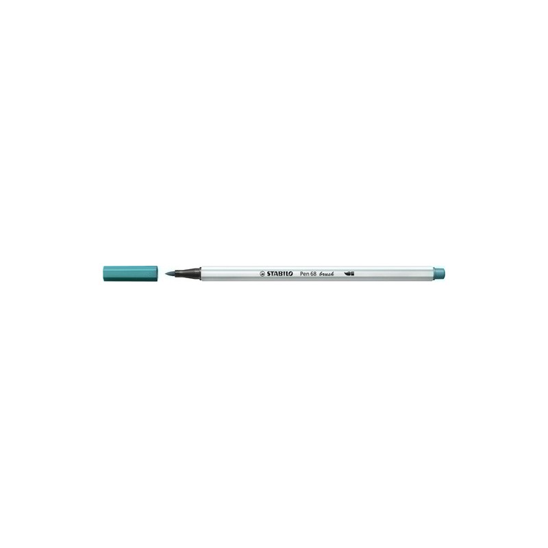 568/51-ROTUL.STABILO PEN 68  BRUSH AZUL TURQ. precio por 10 unidades
