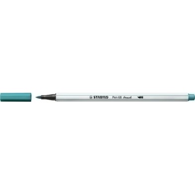 568/51-ROTUL.STABILO PEN 68  BRUSH AZUL TURQ. precio por 10 unidades
