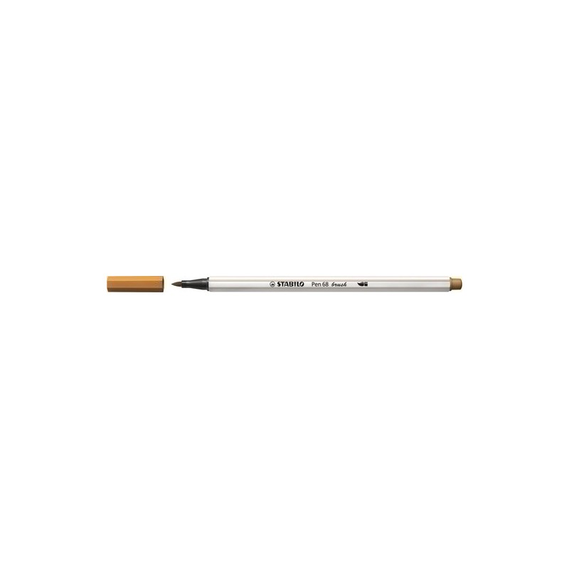 568/89-ROTUL.STABILO PEN 68  BRUSH OCRE OSC. precio por 10 unidades