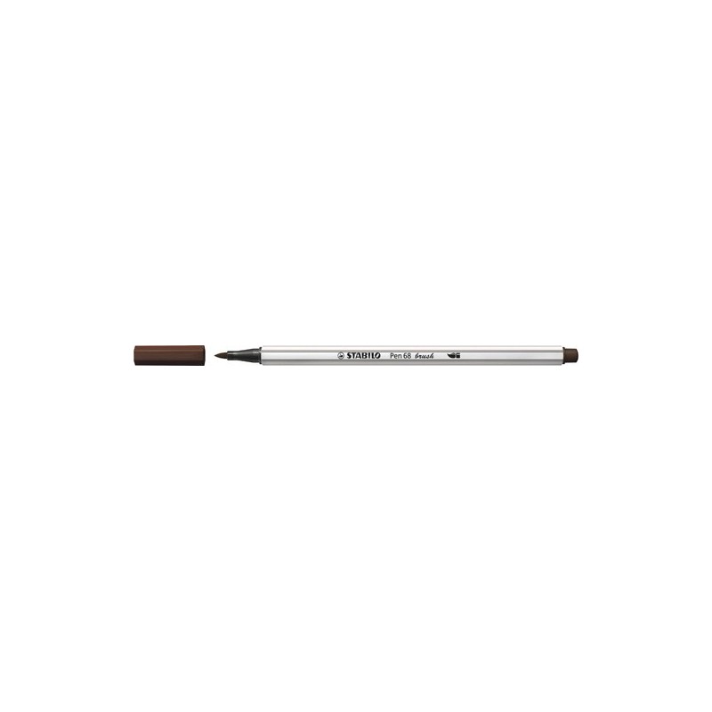 568/45-ROTUL.STABILO PEN 68  BRUSH MARRON precio por 10 unidades