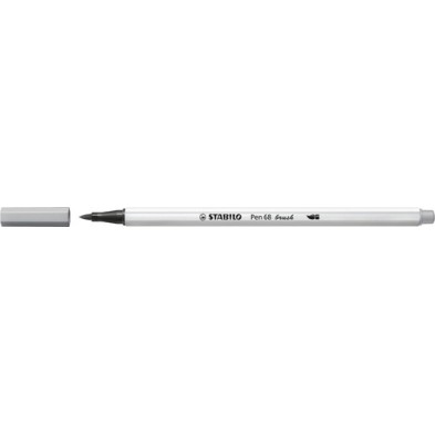 568/95-ROTUL.STABILO PEN 68  BRUSH GRIS CLARO precio por 10 unidades