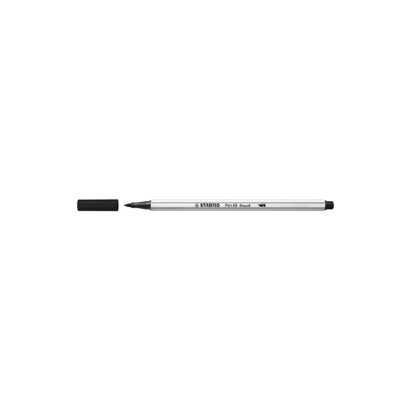 568/46-ROTUL.STABILO PEN 68  BRUSH NEGRO precio por 10 unidades