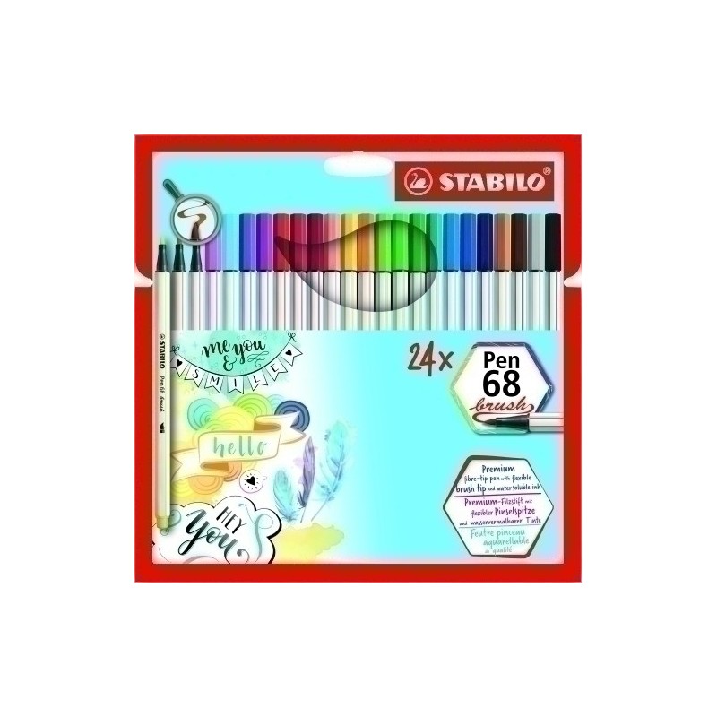 568/24-211-ROTUL.STABILO PEN 68  BRUSH CAJA 24 precio por 1 unidades