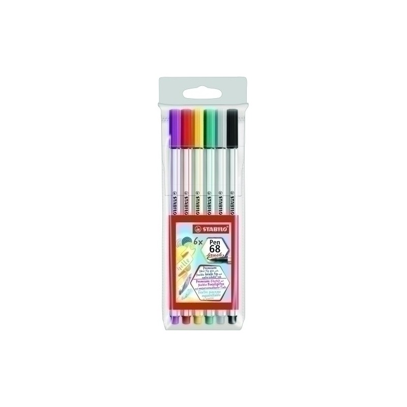 568/06-11-ROTUL.STABILO PEN 68  BRUSH BL.6 precio por 1 unidades