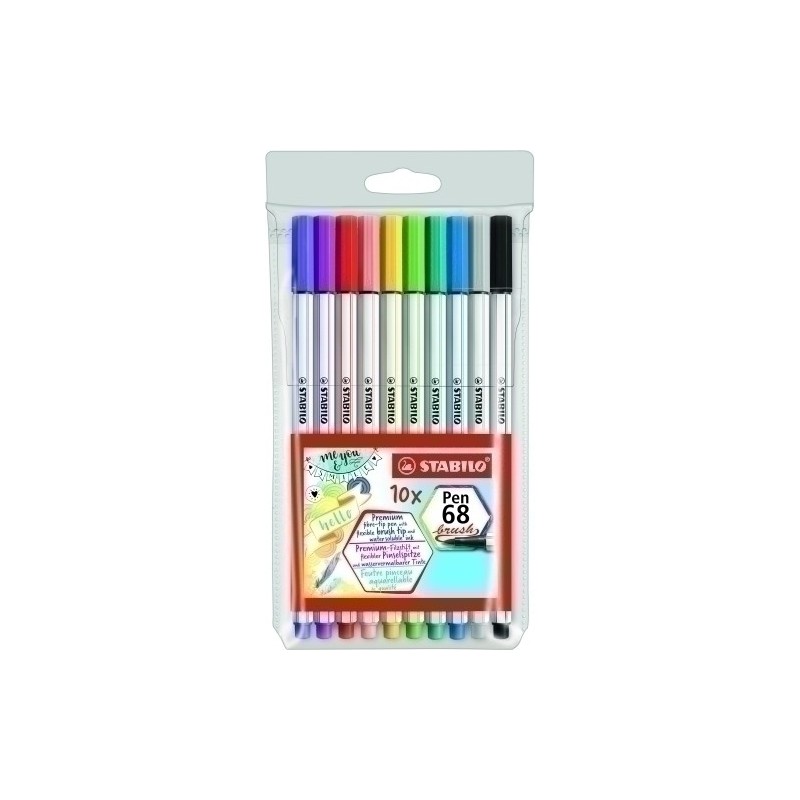 568/10-11-ROTUL.STABILO PEN 68  BRUSH BL.10 precio por 1 unidades