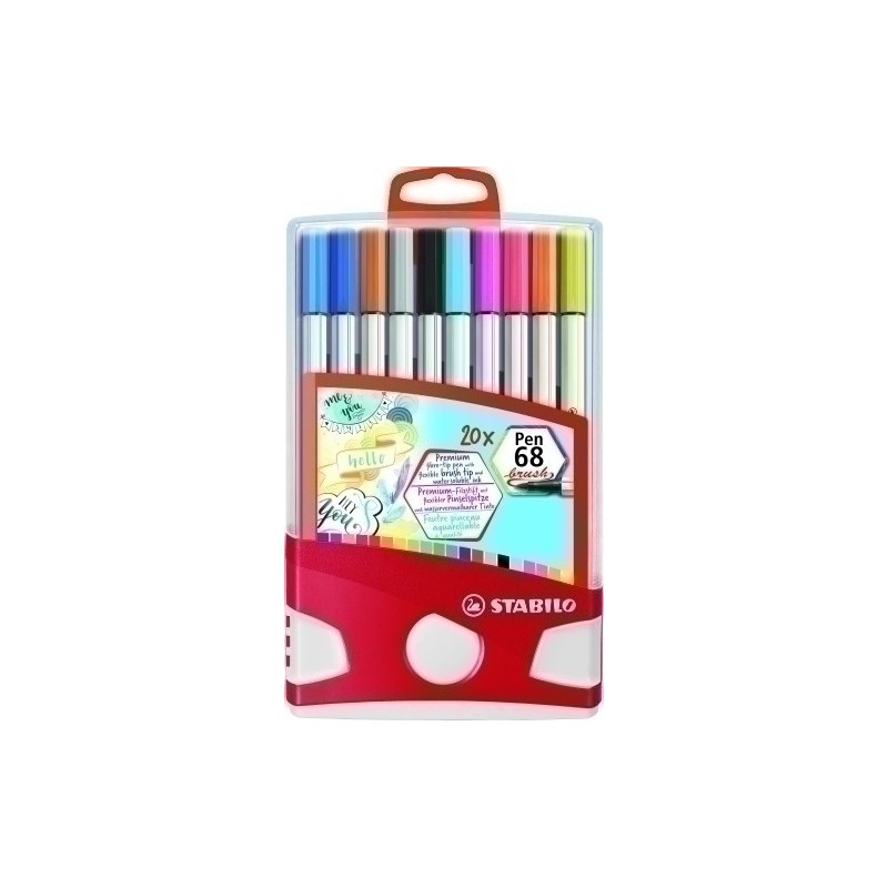 568/20-0211-ROTUL.STABILO PEN 68  BRUSH EST.20 precio por 1 unidades