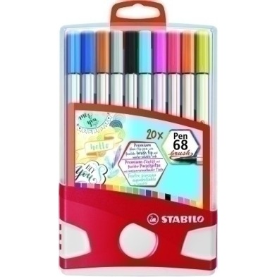 568/20-0211-ROTUL.STABILO PEN 68  BRUSH EST.20 precio por 1 unidades