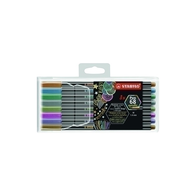 6808/8-11-ROTUL.STABILO PEN 68 METALLIC C/8 precio por 1 unidades