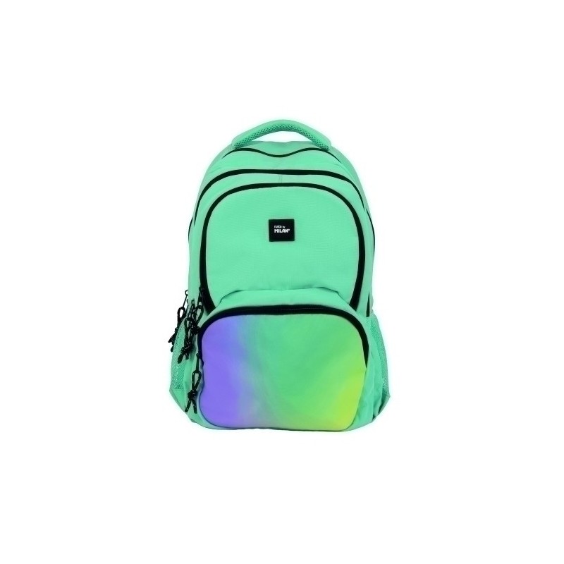 624604SN1GR-MILAN-430 MOCHILA ESCOLAR 4 CREM. VERDE precio por 1 unidades