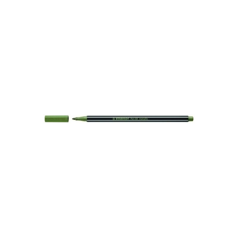 68/843-ROTUL.STABILO PEN 68  METALLIC VERDE precio por 10 unidades