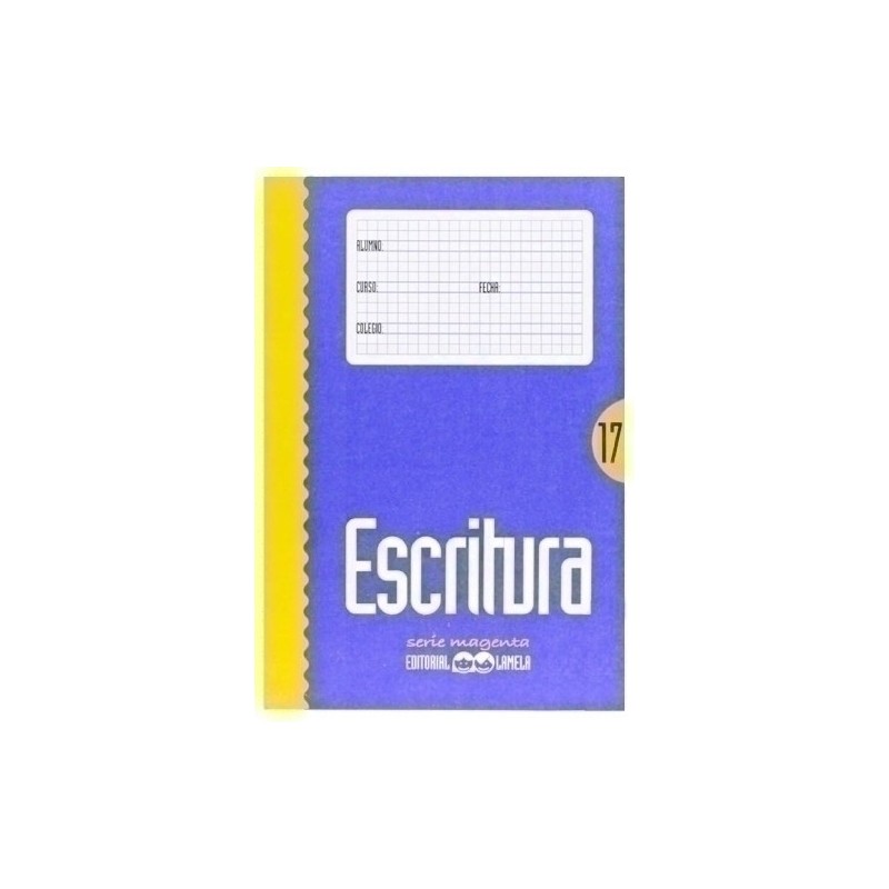 L31017-CUADERNO LAMELA ESCRITURA Magenta 17 precio por 10 unidades