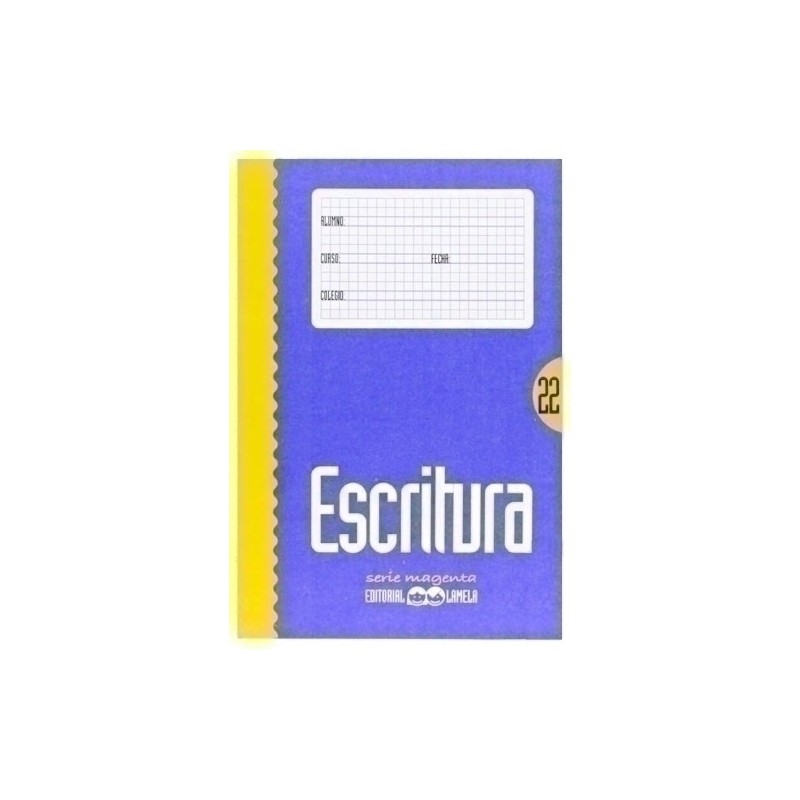 L31022-CUADERNO LAMELA ESCRITURA Magenta 22 precio por 10 unidades