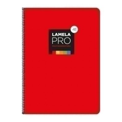 7FTE104R-LAMELA BLOC t.DURA Fº 100h CDV. 4 ROJO precio por 5 unidades