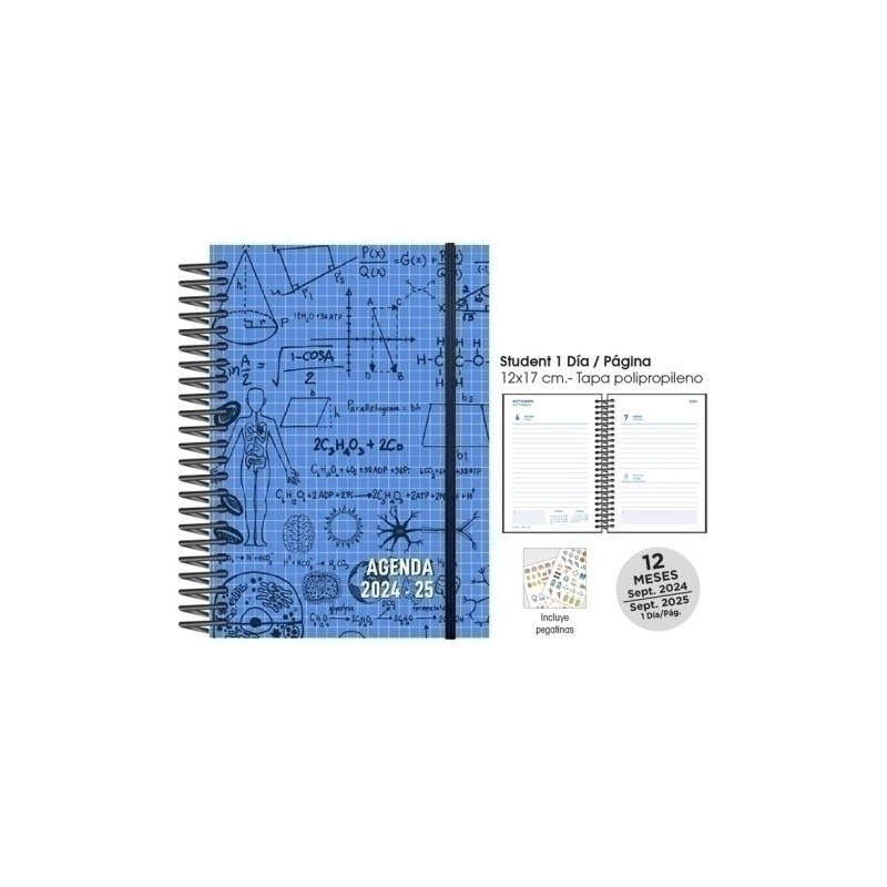 12971241-AG.ESC.SF. STUDENT D/P 12x17 MATHS AZUL precio por 1 unidades