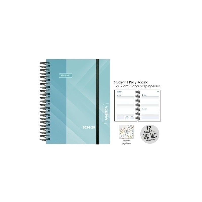 18071248-AG.ESC.SF. STUDENT D/P 12x17 PRISMA TURQ precio por 1 unidades