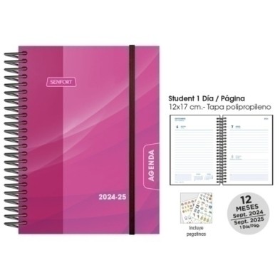 18071249-AG.ESC.SF. STUDENT D/P 12x17 PRISMA FUCS precio por 1 unidades