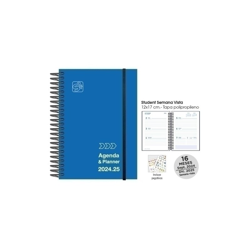 180722411-AG.ESC.SF. STUDENT S/V 12x17 ACADEMIC AZ precio por 1 unidades