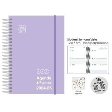 175722404-AG.ESC.SF. STUDENT S/V 12x17 PASTEL LILA precio por 1 unidades