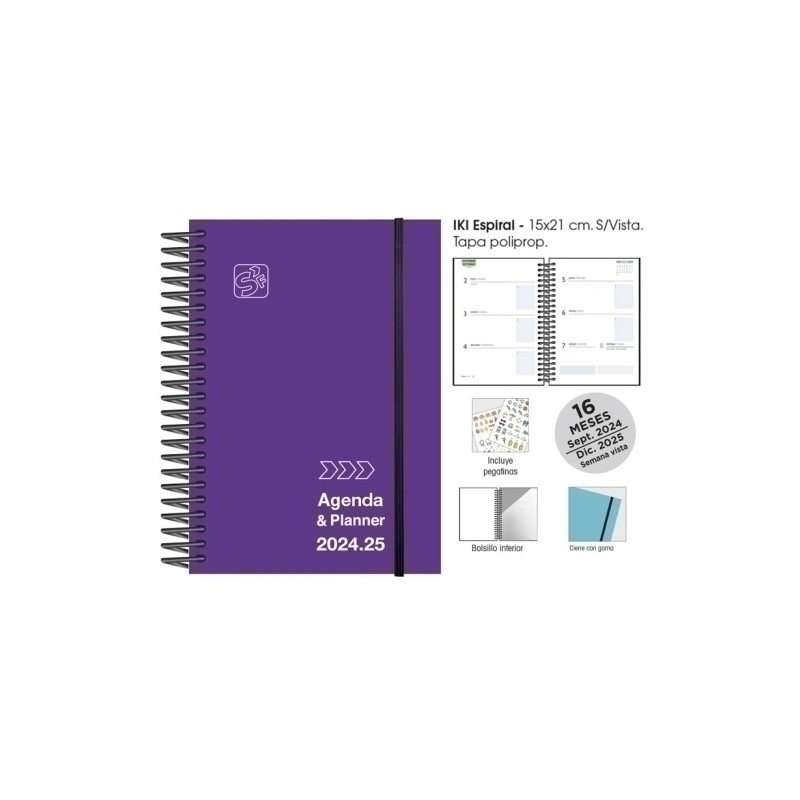 180752417-AG.ESC.SF. IKI S/V 15x21 MORADO precio por 1 unidades