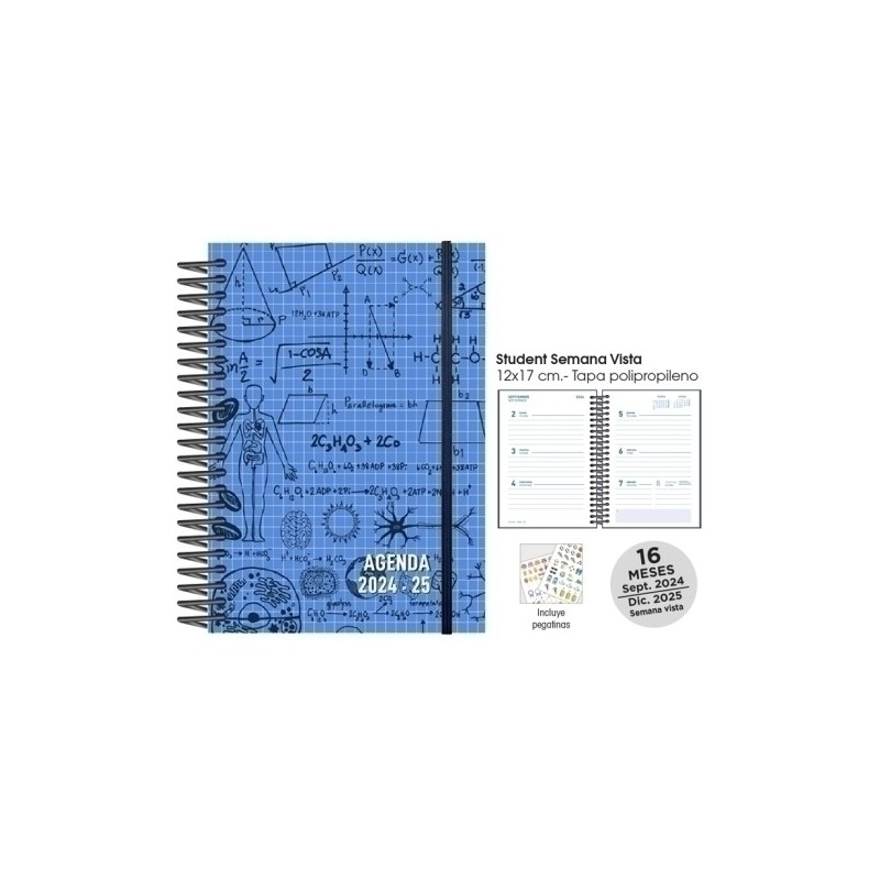 12972241-C-AG.ESC.SF.CAT. STUDENT S/V 12x17 MATHS A precio por 1 unidades