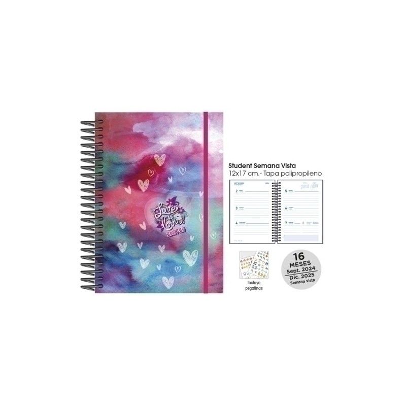 18472241-C-AG.ESC.SF.CAT. STUDENT S/V 12x17 LOVE precio por 1 unidades