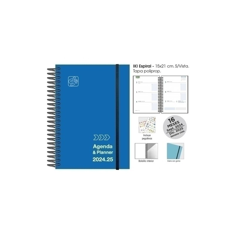 180752411-C-AG.ESC.SF.CAT. IKI S/V 15x21 AZUL precio por 1 unidades