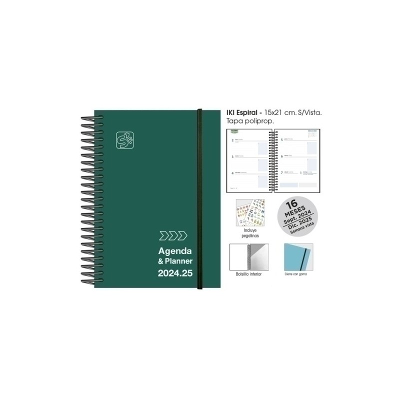 180752413-C-AG.ESC.SF.CAT. IKI S/V 15x21 VERDE precio por 1 unidades