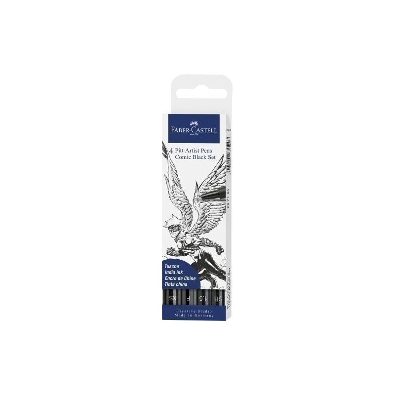 267194-ROTUL.FABER PITT ARTIST NEGRO P/4 precio por 1 unidades